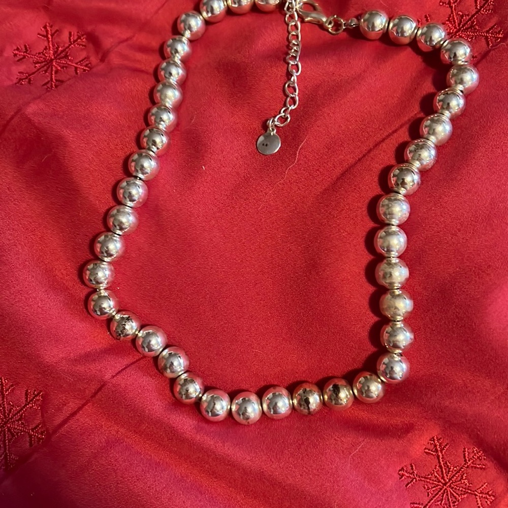 Brand new shiny silvery beads
